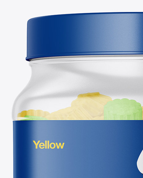 Plastic Bottle w/ Gummies Mockup in Bottle Mockups on ...