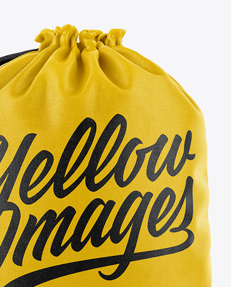 Glossy Gym Sack Mockup In Apparel Mockups On Yellow Images Object Mockups