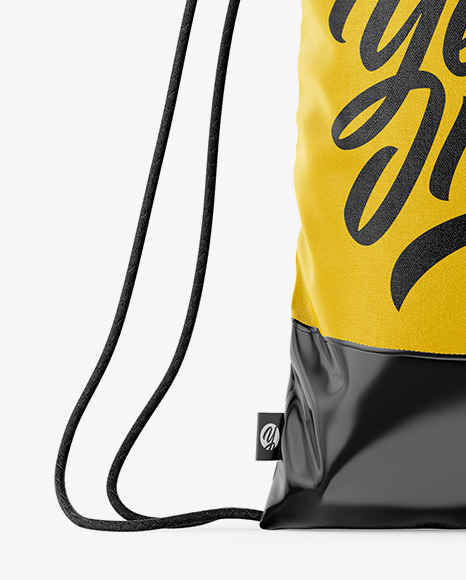 Glossy Gym Sack Mockup In Apparel Mockups On Yellow Images Object Mockups