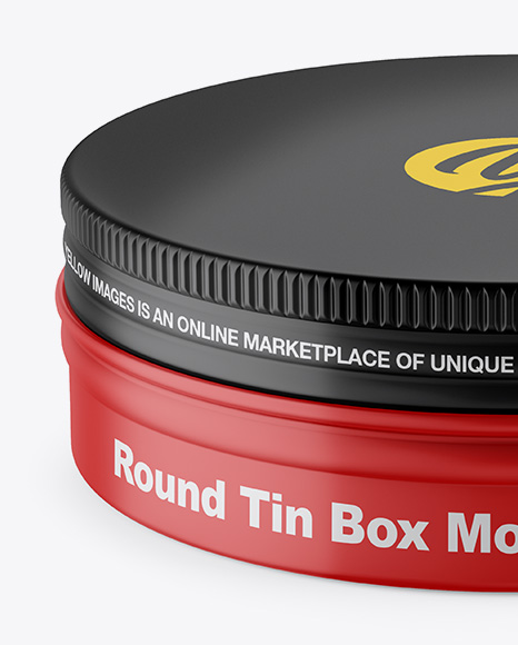 Matte Round Tin Box Mockup PSD #2