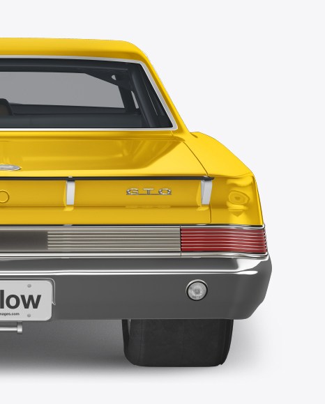 Download Muscle Car Mockup Back View In Vehicle Mockups On Yellow Images Object Mockups Yellowimages Mockups