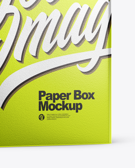 Metallized Paper Box Mockup PSD #1