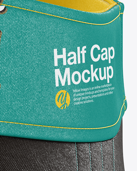 Download Half Cap Mockup In Apparel Mockups On Yellow Images Object Mockups