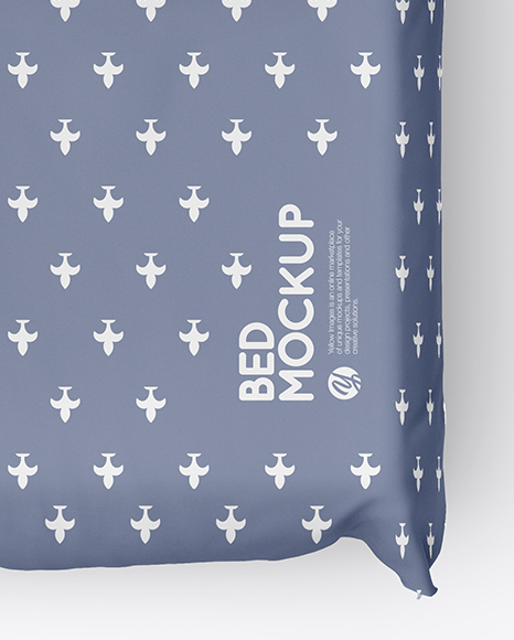 Bed with Cotton Linens Mockup PSD #7