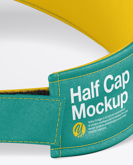 Download Half Cap Mockup in Apparel Mockups on Yellow Images Object ...