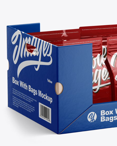 Box w  6 Bags Mockup PSD #3