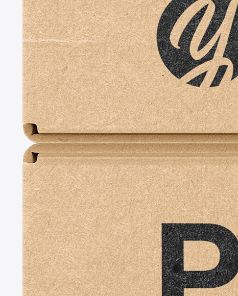 Two Kraft Boxes Mockup PSD #1