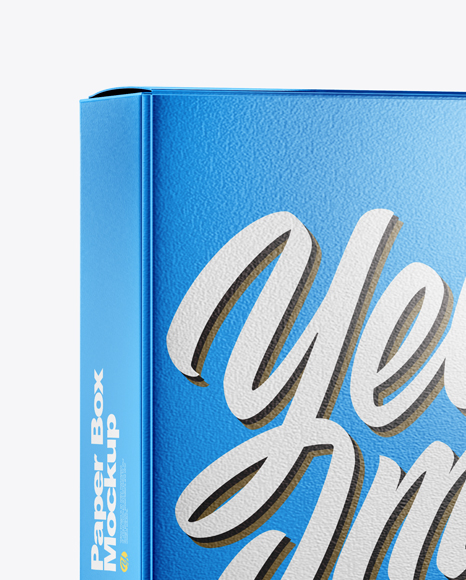 Metallized Paper Box Mockup PSD #2