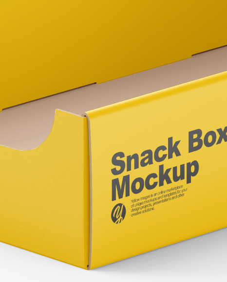 Download Matte Snack Box Mockup In Box Mockups On Yellow Images Object Mockups Yellowimages Mockups