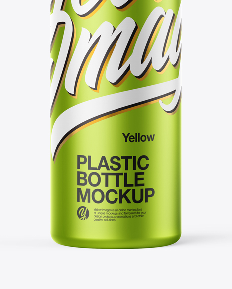 Metallic Plastic Bottle Mockup PSD #4