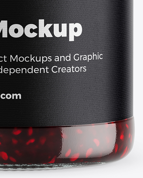 Clear Glass Jar w  Jam Mockup PSD #1