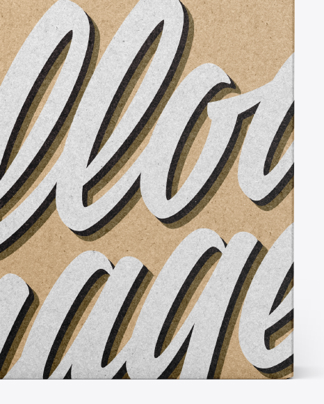 Kraft Box Mockup PSD #1
