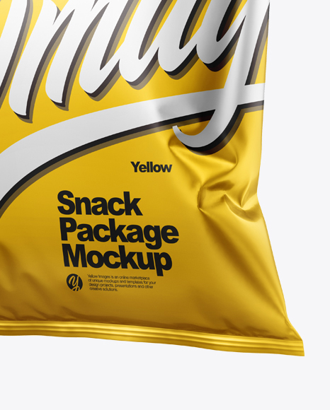 Matte Metallic Snack Package Mockup - Free Download Images High Quality