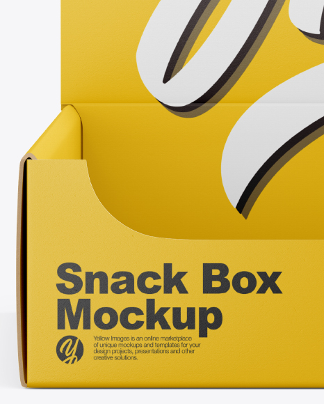 Download Matte Snack Box Mockup In Box Mockups On Yellow Images Object Mockups Yellowimages Mockups