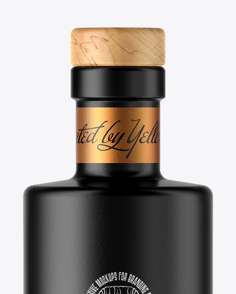 Ceramic Bottle with Wooden Cap Mockup PSD #7