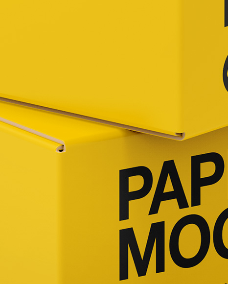 Two Paper Boxes Mockup PSD #1