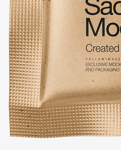 Download Kraft Sachet Mockup In Sachet Mockups On Yellow Images Object Mockups