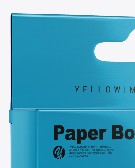 Glossy Box Mockup PSD #2