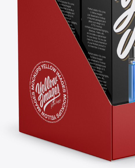 Download 9 Boxes w/Vape Cartriges Display Box Mockup in Box Mockups on Yellow Images Object Mockups