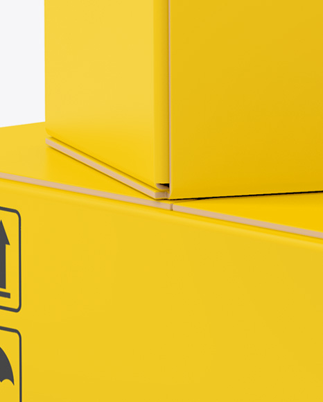 Two Paper Boxes Mockup PSD #4