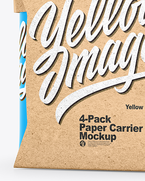 Glossy 4 Pack Paper Carrier Mockup PSD #6