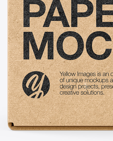 Kraft Box Mockup PSD #1