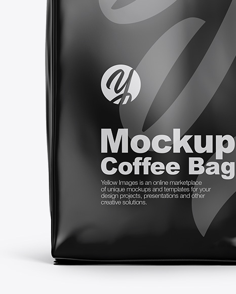 Download Glossy Coffee Bag Mockup In Bag Sack Mockups On Yellow Images Object Mockups