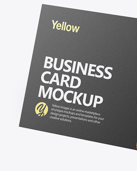 Textured Business Card Mockup In Stationery Mockups On Yellow Images Object Mockups