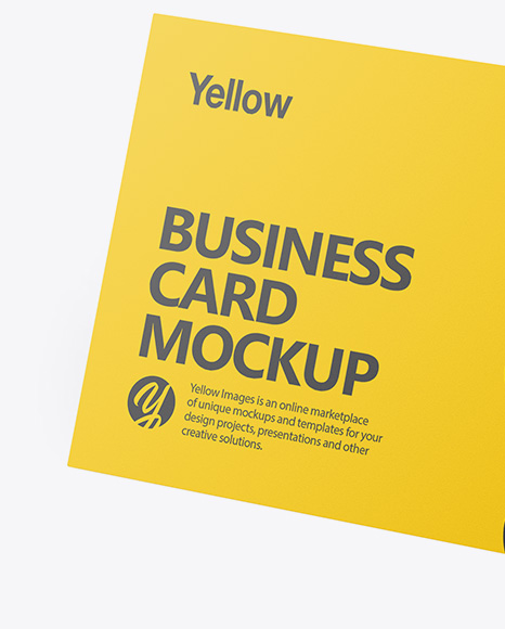 Download Business Card Mockup In Stationery Mockups On Yellow Images Object Mockups PSD Mockup Templates