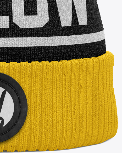 Winter Hat Mockup In Apparel Mockups On Yellow Images Object Mockups