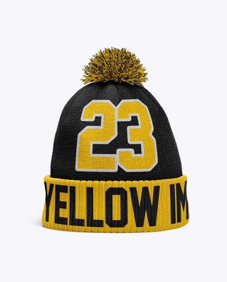 Winter Hat Mockup In Apparel Mockups On Yellow Images Object Mockups