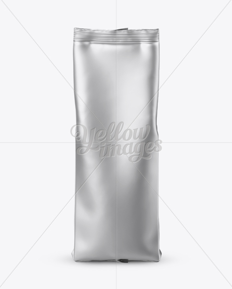 Download Matte Metallic Coffee Bag Mockup Front View In Bag Sack Mockups On Yellow Images Object Mockups Yellowimages Mockups