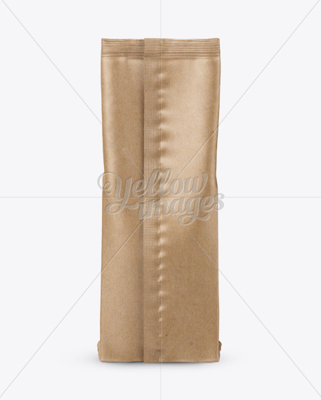 Download Kraft Paper Coffee Bag Mockup Back View In Bag Sack Mockups On Yellow Images Object Mockups Yellowimages Mockups