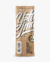 Kraft Paper Coffee Bag Mockup - Back View in Bag & Sack Mockups on Yellow Images Object Mockups