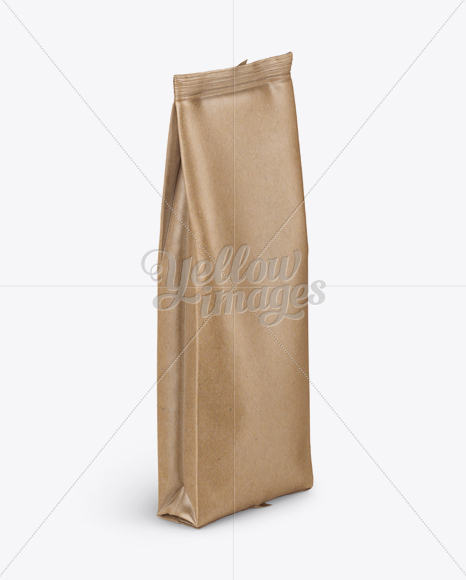 Download 250g Kraft Coffee Bag With Valve Mockup Half Turned View In Bag Sack Mockups On Yellow Images Object Mockups Yellowimages Mockups