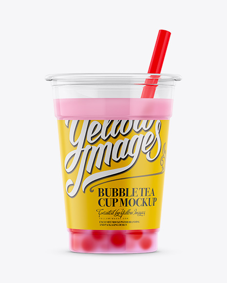 Download Strawberry Bubble Tea Cup Mockup in Cup & Bowl Mockups on ...