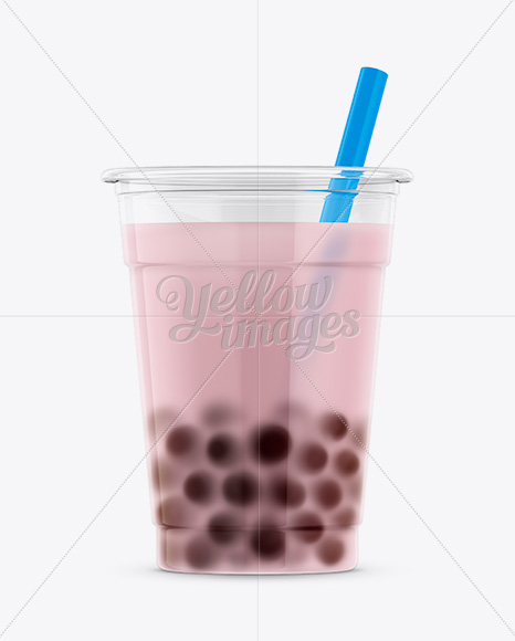 Cranberry Bubble Tea Cup Mockup - Free Download Images High Quality PNG