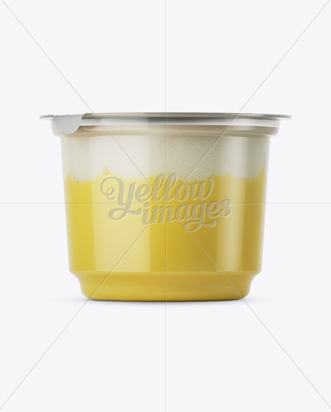 Download 141ml Babyfood Banana Puree Jar Mockup Yellowimages