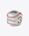 Baseball Ball Mockup - Halfside View on Yellow Images Object Mockups