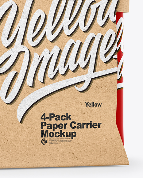 Matte 4 Pack Paper Carrier Mockup PSD #6