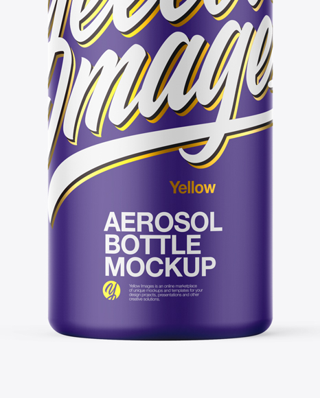 Matte Aerosol Bottle Mockup PSD #1