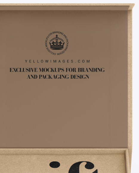 Opened Kraft Box Mockup PSD #1