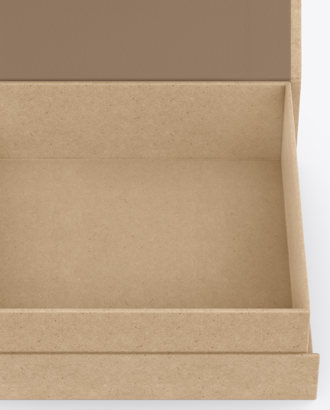 Download Opened Kraft Box Mockup In Box Mockups On Yellow Images Object Mockups