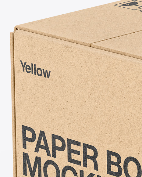Kraft Box Mockup PSD #2