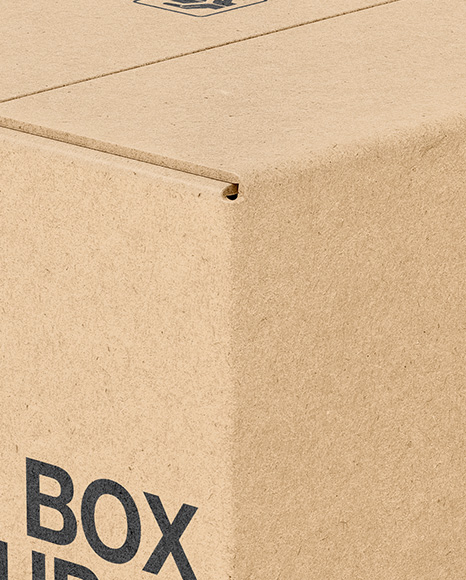 Kraft Box Mockup PSD #1