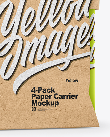 Matte Metallic 4 Pack Paper Carrier Mockup PSD #6