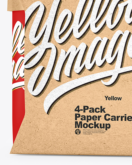 Matte 4 Pack Paper Carrier Mockup PSD #6