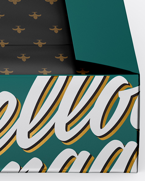 Opened Matte Box Mockup PSD #2