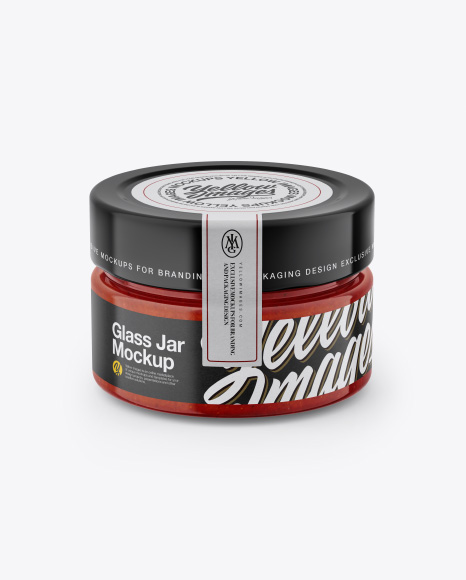 Glass Jar with Label Mockup PSD #2