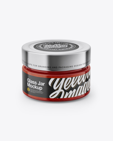 Glass Jar with Label Mockup PSD #1